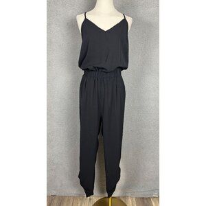 Cupshe Women's Black Jumpsuit Adjustable Straps, Pockets & Keyhole Back XL NWT's